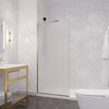 Anzzi Veil 74 in. x 34 in. Frosted Glass Shower Screen in Brushed Gold SD-AZFL06001BGF
